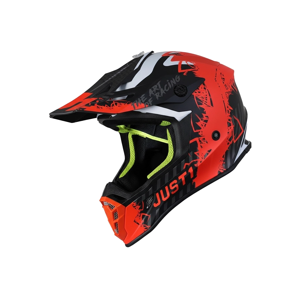 imageedit_69_2891349611 JUST 1 J38 MASK Fluo Orange Titanium Black Matt - Εικόνα 1