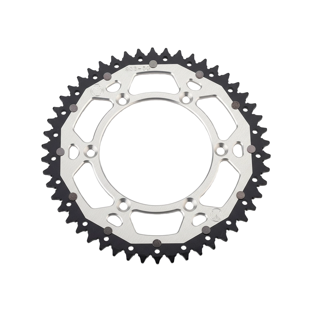 DUALSILBLACK Moose Racing Rear sprocket DUAL SIL/BL 49 T KTM - Image 1